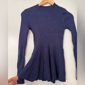Navy Flare Sweater - NEW